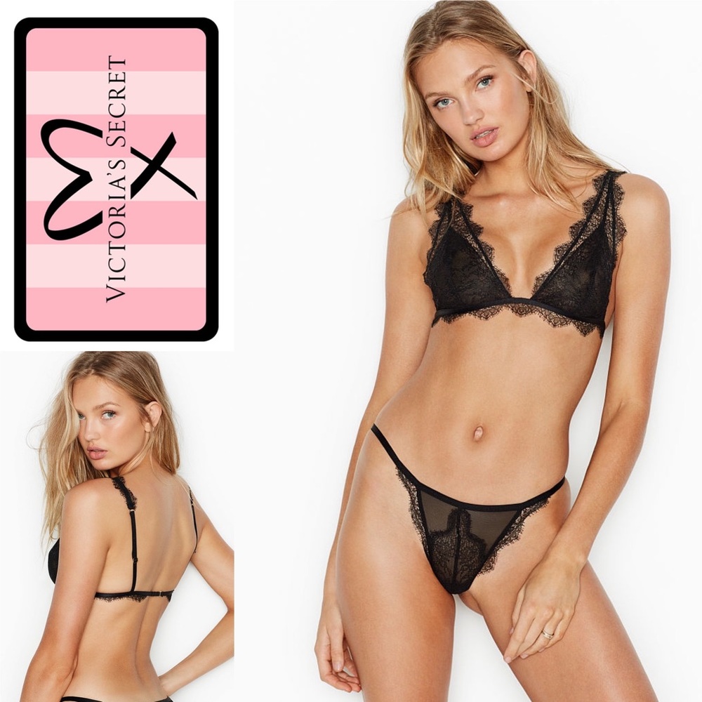 NWT VS Chantilly Lace Long Line Bralette